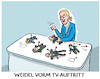 Cartoon: Alice W. (small) by markus-grolik tagged weidel,alice,afd,deutschland,rechtsruck,wahlkampf,neuwahlen,talkshow,publikum,ard,zdf,rtl,quadrell,duell