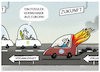 Cartoon: Aus vom Verbrenner-Aus... (small) by markus-grolik tagged eu,europa,verbrenner,aus,auto,elektroauto,zukunft,vergangenheit,benzin,oel