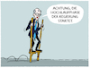 Cartoon: Die Ära Merz beginnt... (small) by markus-grolik tagged friedrich,merz,cdu,bundesregierung,spd,deutschland,minister,groko,bundeskanzler,kanzler,klingbeil,neustart,erste,schritte,stelzen,stelzengeher