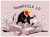 Cartoon: Disruption zweiter Teil... (small) by markus-grolik tagged trump,who,usa,austritt,pariser,klimaabkommen,klima,mexiko,golf,disruption,amnesty,strafzoelle,globalisierung