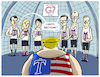 Cartoon: G7-Ständchen... (small) by markus-grolik tagged evian,g7,treffen,usa,europa,japan,kanada,nato,westen,weltlage,iran,krieg,ukraine,trump,ufc,kaefigkampf,politik,zusammenarbeit