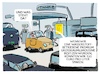 Cartoon: Gelber Tankhinweis (small) by markus-grolik tagged tanken,dieselfahrzeuge,benzin,benziner,super,e10,fossil,autos,kleinwagen,pendler,elektro,neuwagen,umweltbilanz,wasserstoff,strom,mobilitaet,benzinpreise