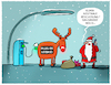 Cartoon: Klimaziel Mobilität (small) by markus-grolik tagged klimaneutralitaet,verkehr,klimaziele,hybrid,elektro,mobilitaet,strom,weihnachten,transport,geschenke,lieferdienst,weihnachtsgeschenk,konsum,weihnachtsmann,rentier