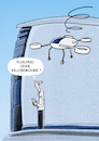 Cartoon: ...Luftraum... (small) by markus-grolik tagged flugtaxi,killerdrohne,drohne,technik,zukunft,luftraum