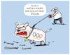 Cartoon: Olympischer Gedanke... (small) by markus-grolik tagged olympia,ehrgeiz,sport,rekorde,höchstleistung,profisport,gewinner,verlierer,paris,ioc,wettbewerb,spiele,spielen