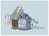 Cartoon: Grundsicherung im Alter... (small) by markus-grolik tagged altersarmut,armut,alter,rentner,rente,arbeit,senioren,deutschland,politik,arm,pfandflaschen