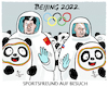 Cartoon: Putin und Xi.. (small) by markus-grolik tagged russland,china,putin,xi,jinping,olympia,weltmacht,verbuendete,usa,nato,westen,europa,wintersport,eroeffnungszeremonie,ioc