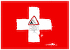 Cartoon: Schweizer Gletscherschmelze... (small) by markus-grolik tagged schweiz,bergsturz,gletscherschmelze,gletscherabbruch,klimawandel,katastrophengebiet,berge,gletscher,erderwaermung,alpen,kanton,wallis