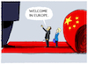 Cartoon: Seidenstrassenstrategie... (small) by markus-grolik tagged seidenstrasse,roter,teppich,staatsbesuch,xi,jinping,peking,bruessel,eu,paris,china,europa,macron,handel,wirtschaft