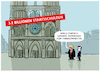 Cartoon: Wiedereröffnung von Notre Dame (small) by markus-grolik tagged macron,trump,usa,fraqnkreich,finanzen,staatsverschuldung,paris,notre,dame,kabinet,regierungsbildung