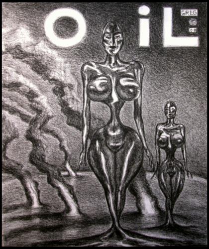 Cartoon: Oil Goddess (medium) by greg hergert tagged goddess,oil,future,religion