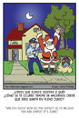Cartoon: Santa in June (small) by Juan Carlos Partidas tagged santa,thief,claus,san,nicolas,ladron,chimenea,junio,june,police,botin