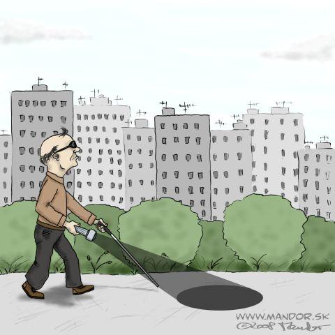Cartoon: Blind man (medium) by Mandor tagged blind,man