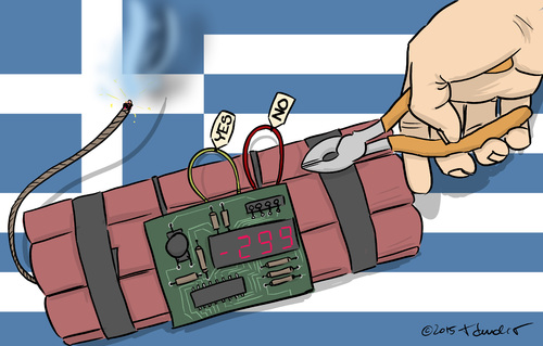 Cartoon: Greek referendum (medium) by Mandor tagged referendum,greece