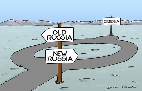 Cartoon: Russia (medium) by Mandor tagged old,new,russia,siberia