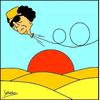 Cartoon: deflating (small) by Thamalakane tagged libya gadaffi balloon