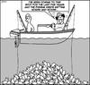 Cartoon: litter fishing (small) by Thamalakane tagged fishing,beer,cans,pollution