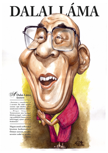 Cartoon: Dalai Lama (medium) by Szena tagged dalai,lama,budhism,tibet