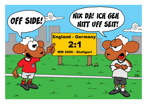 Cartoon: Missverständniss (medium) by Bruder JaB tagged fußball,lamm,england,deutschland,stuttgart