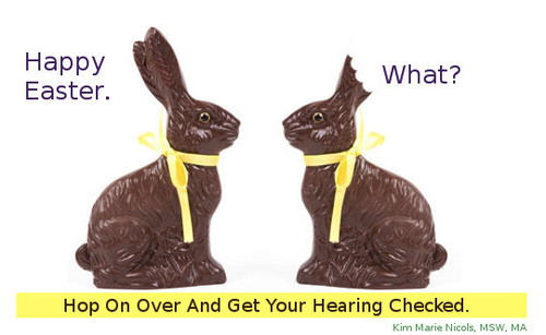 Cartoon: Easter Bunny with Hearing Loss (medium) by Hearing Care Humor tagged what,of,hard,easter,hearing,ear,deaf