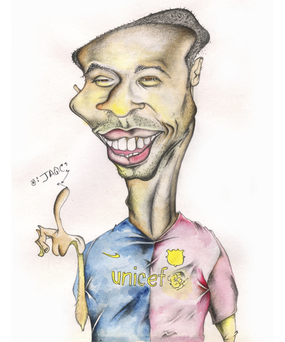 Cartoon: thierry henry (medium) by jaime ortega tagged thierry,henry,francia,futbol,barsa