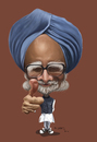 Cartoon: Manmohan Singh (small) by jaime ortega tagged manmohan singh
