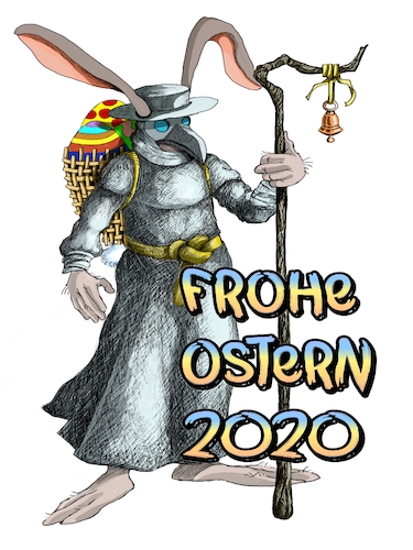 Cartoon: Ostern 2020 (medium) by petwall tagged ostern,pandemie,coronavirus,grippe