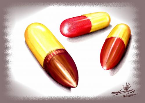 Cartoon: killer pills 2 (medium) by LuciD tagged lucido