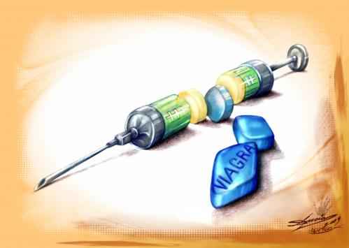 Cartoon: transformation_sweet VIAGRA (medium) by LuciD tagged lucido