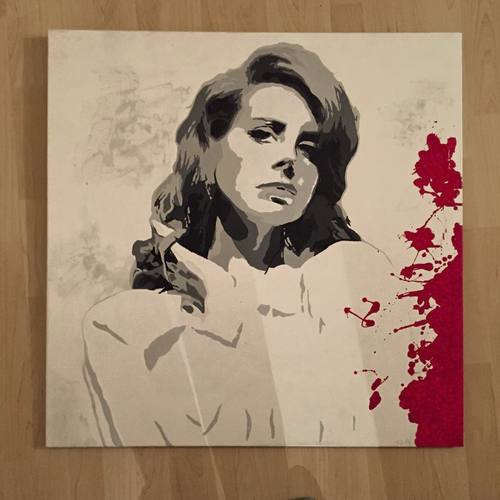Cartoon: Lana Del Rey (medium) by Marcus Trepesch tagged lana,del,rey,music,portrait,acrylic