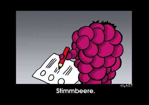 Cartoon: Stimmbeere (medium) by Marcus Trepesch tagged berries,life,funnies,fun,raspberry