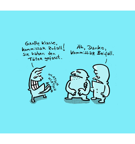 Cartoon: Kommissar Beifall und Zufall (medium) by Ludwig tagged kommissar,beifall,zufall,polizei,verbrechen