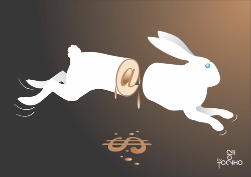 Cartoon: Easter bunny (medium) by Tonho tagged easter,bunny
