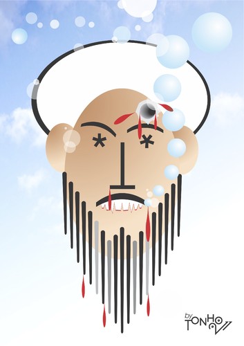 Cartoon: Osama Bin Laden (medium) by Tonho tagged laden,bin,osama