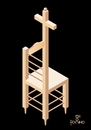 Cartoon: A la Penrose chair of expectancy (small) by Tonho tagged penrose,chair,escher,ilusion,expectancy