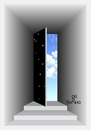Cartoon: door (small) by Tonho tagged door,night,day