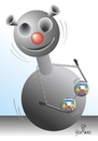 Cartoon: John GloBOBO TV (small) by Tonho tagged toy,john,bobo,fool,tv