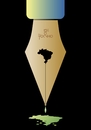 Cartoon: Pen (small) by Tonho tagged pen,brazil,signature,sign,map