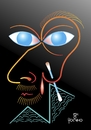 Cartoon: Vincent V G a la Picasso (small) by Tonho tagged vincent,van,gogh,paint,artist,ear,cotton,swab