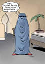 Cartoon: Burka Not (small) by Tommestoons tagged burka,islam,mohammed,islamisten,verhuellung,frau,arabien,irak,iran,verwechslung,fehler,falschrum,umgedreht,umgekehrt,verdreht,kleidung,sehschlitz