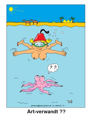 Cartoon: Strandleben (medium) by gert montana tagged gertoons,strandleben,sylt,fkk,strand,badefreuden,meer