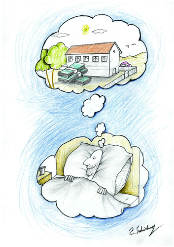 Cartoon: dream in the dream (medium) by aytrshnby tagged dream,in,the