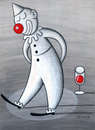 Cartoon: the usual circus in the head (small) by Pecchia tagged wine,clown,cartoon,pecchia