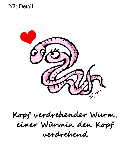 Cartoon: Frühling mit abfärbender Bank (medium) by Simpleton tagged text,fkk,nudismus,alter,liebespaar,verliebtheit,würmer,park,parkbank,frühling