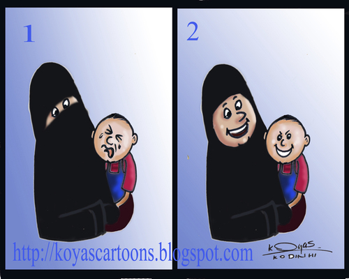 Cartoon: hijab (medium) by koyaskodinhi tagged woman