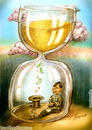 Cartoon: Time is money (small) by hopsy tagged time is money riches richness sucess life aim pink clouds mountain beggar hat hour glass sand minute