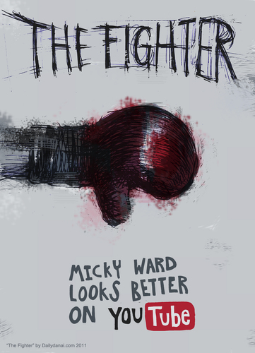 Cartoon: The Fighter Visual Movie Review (medium) by Dailydanai tagged micky,ward