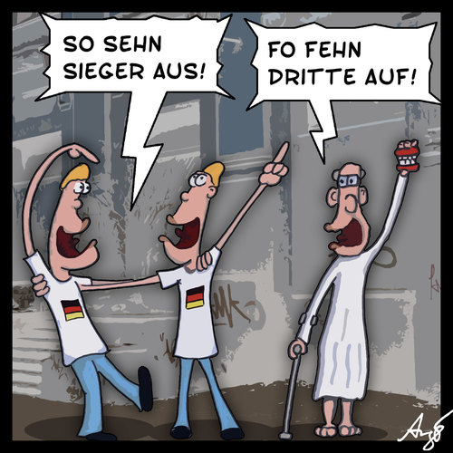 Cartoon: Dritte (medium) by Anjo tagged frauen,em,wm,fussbal,zähne,zahnersatz,gröhlen,gesang,fangesang,fan,dritte,aus,sieger,sehn,so