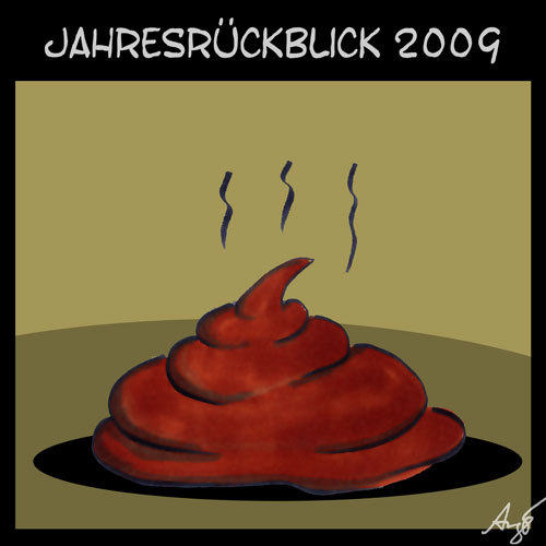 Cartoon: Jahresrückblick 2009 (medium) by Anjo tagged 2009,2010,jahresrückblich