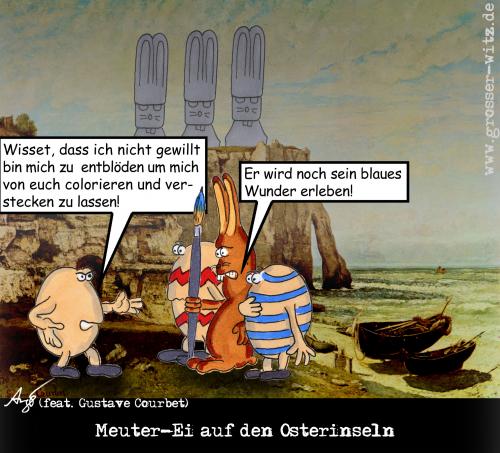 Cartoon: Meuterei (medium) by Anjo tagged insel,bounty,ei,meuterei,osterinseln,ostern